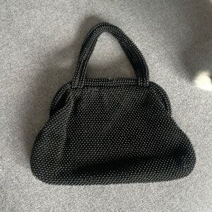 Elegant Vintage Black Beaded Handbag